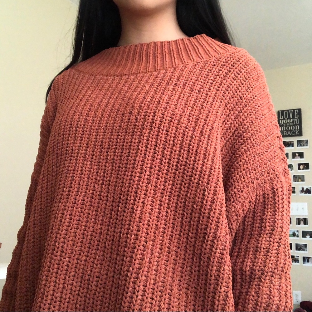 Burnt Orange Knit Sweater